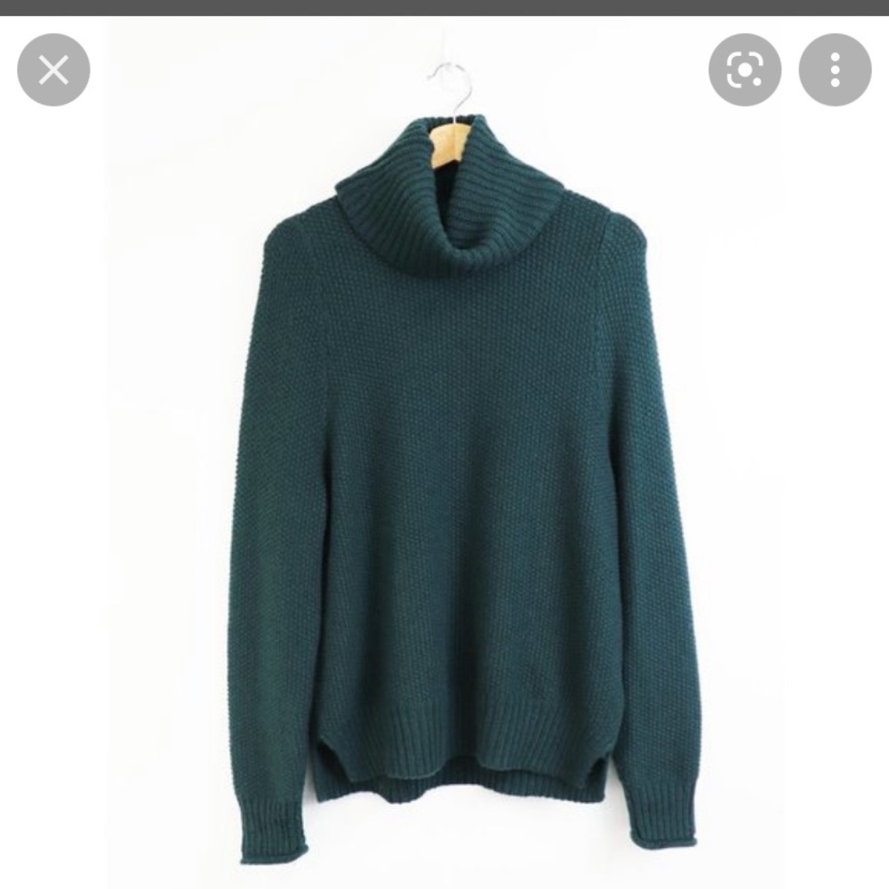 Madewell Varik evergreen turtleneck sweater
